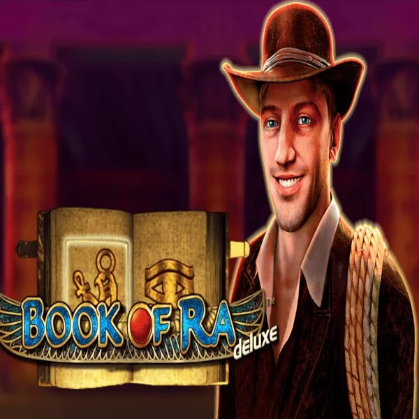 Book of Ra Deluxe slot icon by Novomatic, available at Slotmonkey Casino